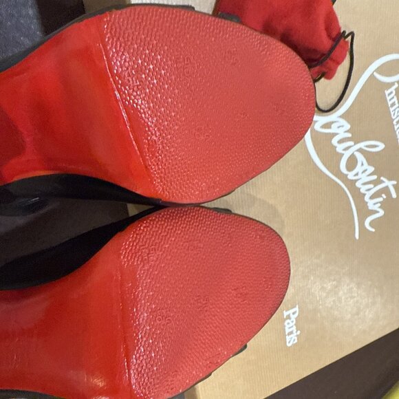 Christian Louboutin Malefissima Napa Shiny Black Stilettos 100 - Picture 10 of 11